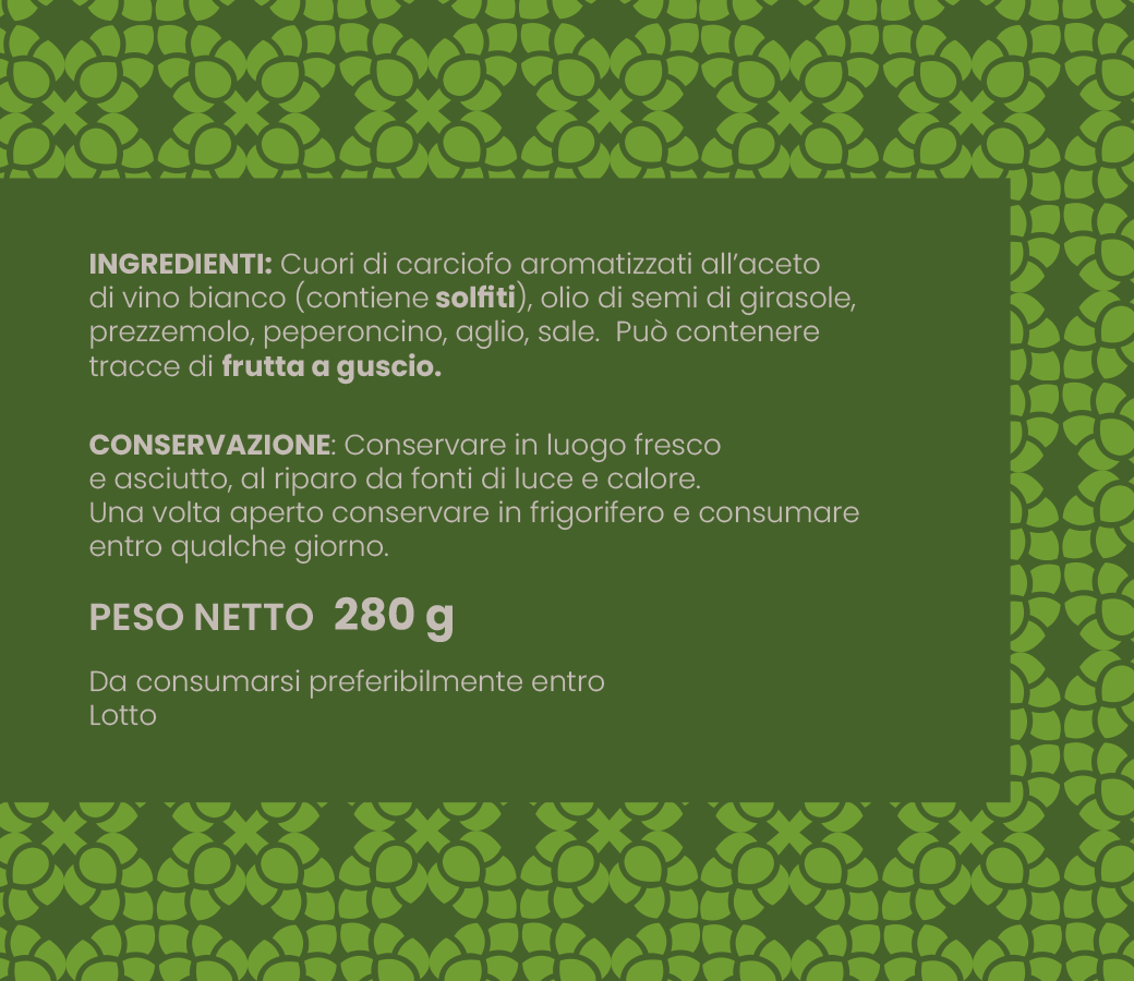 Cuori di Carciofo Sott'Olio 280 g