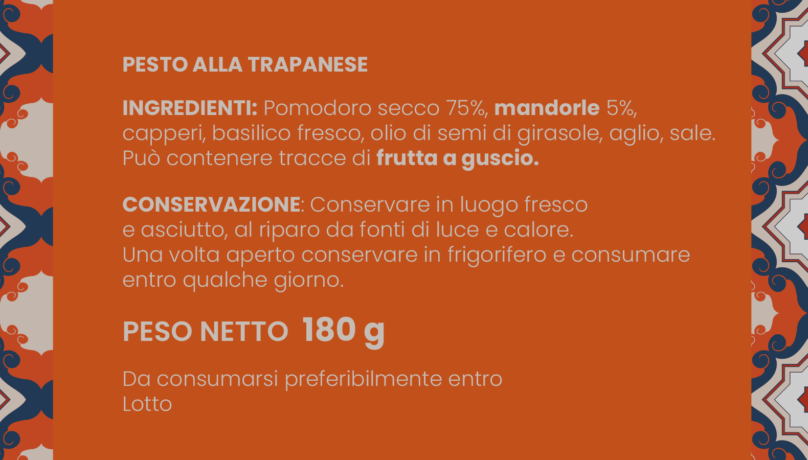 Pesto di Zia Piera 180 g